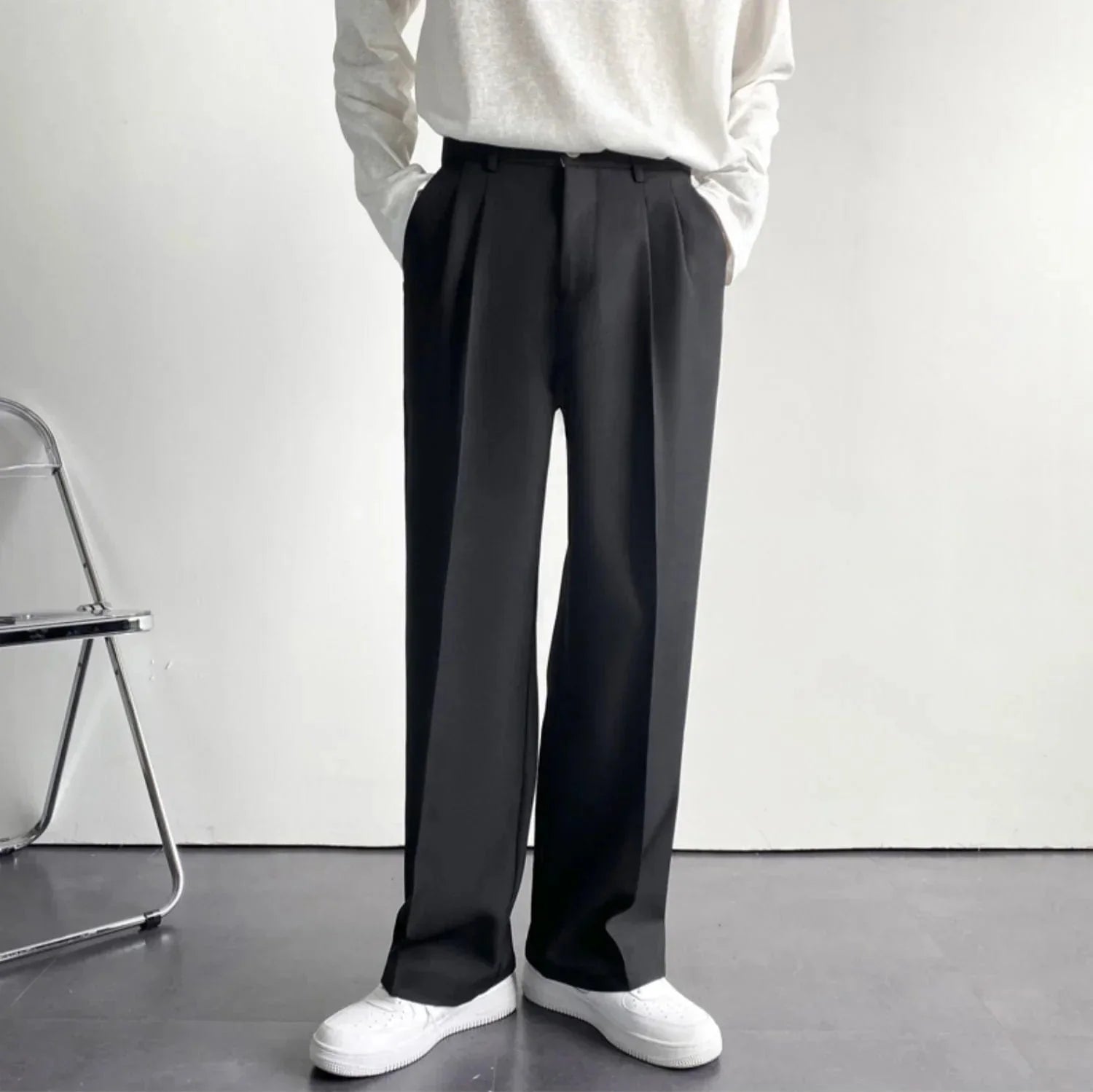 Men’s Old Money Wide-Leg Pants | Stylish