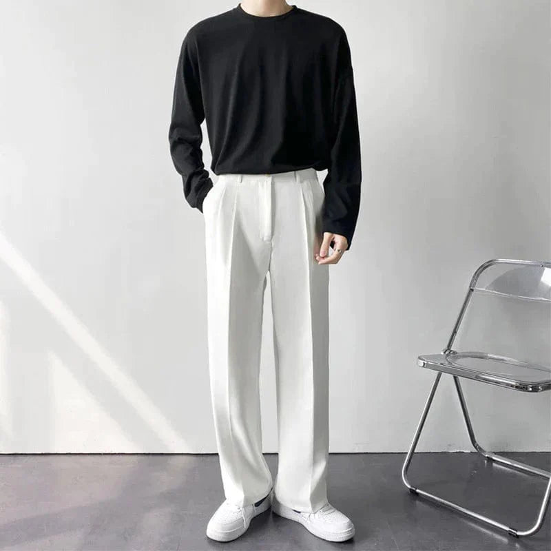 Men’s Old Money Wide-Leg Pants | Stylish