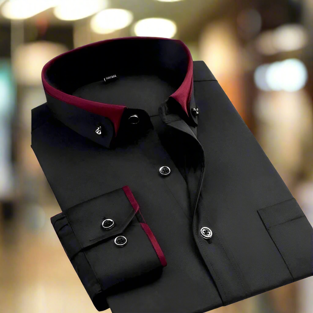 Men’s Long-Sleeve Collared Shirt