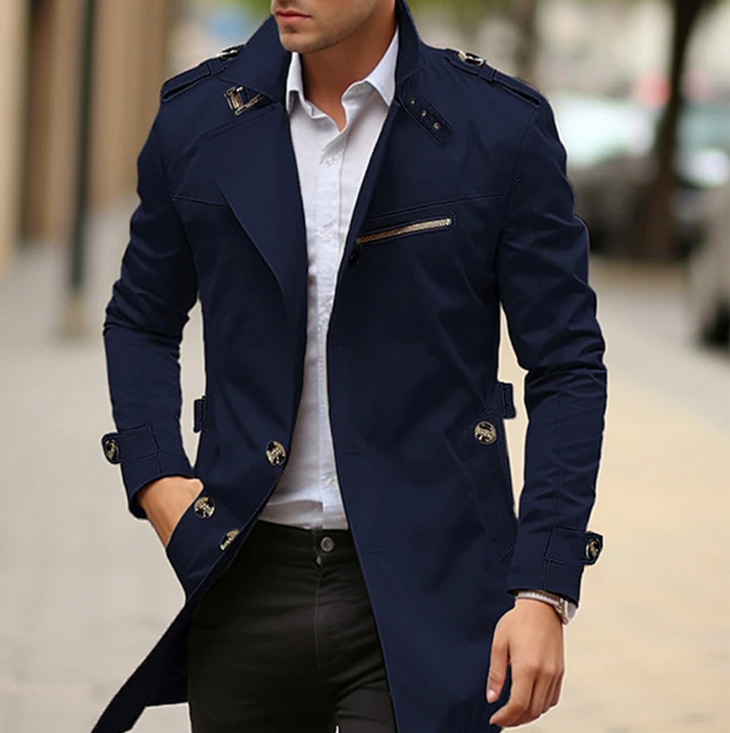 Men’s Classic Long Coat | Formal Style