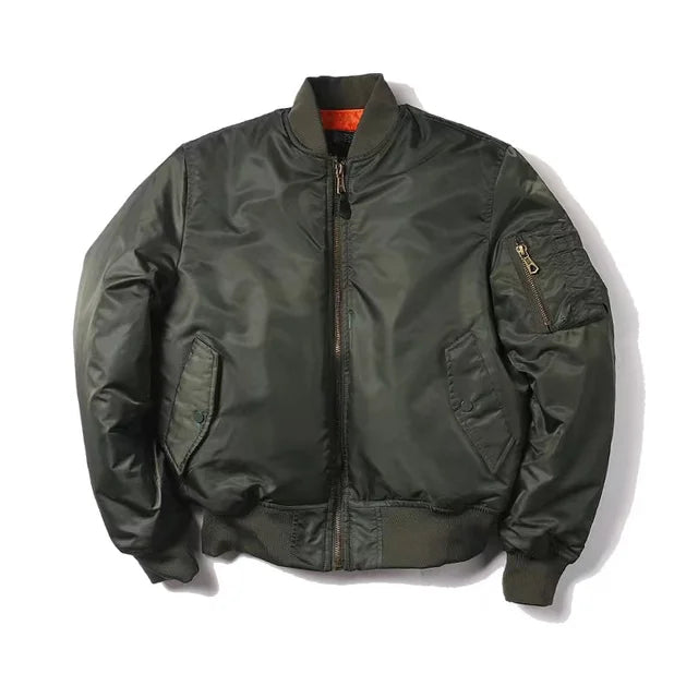 Men’s Vintage Bomber Jacket | Zip Closure Style