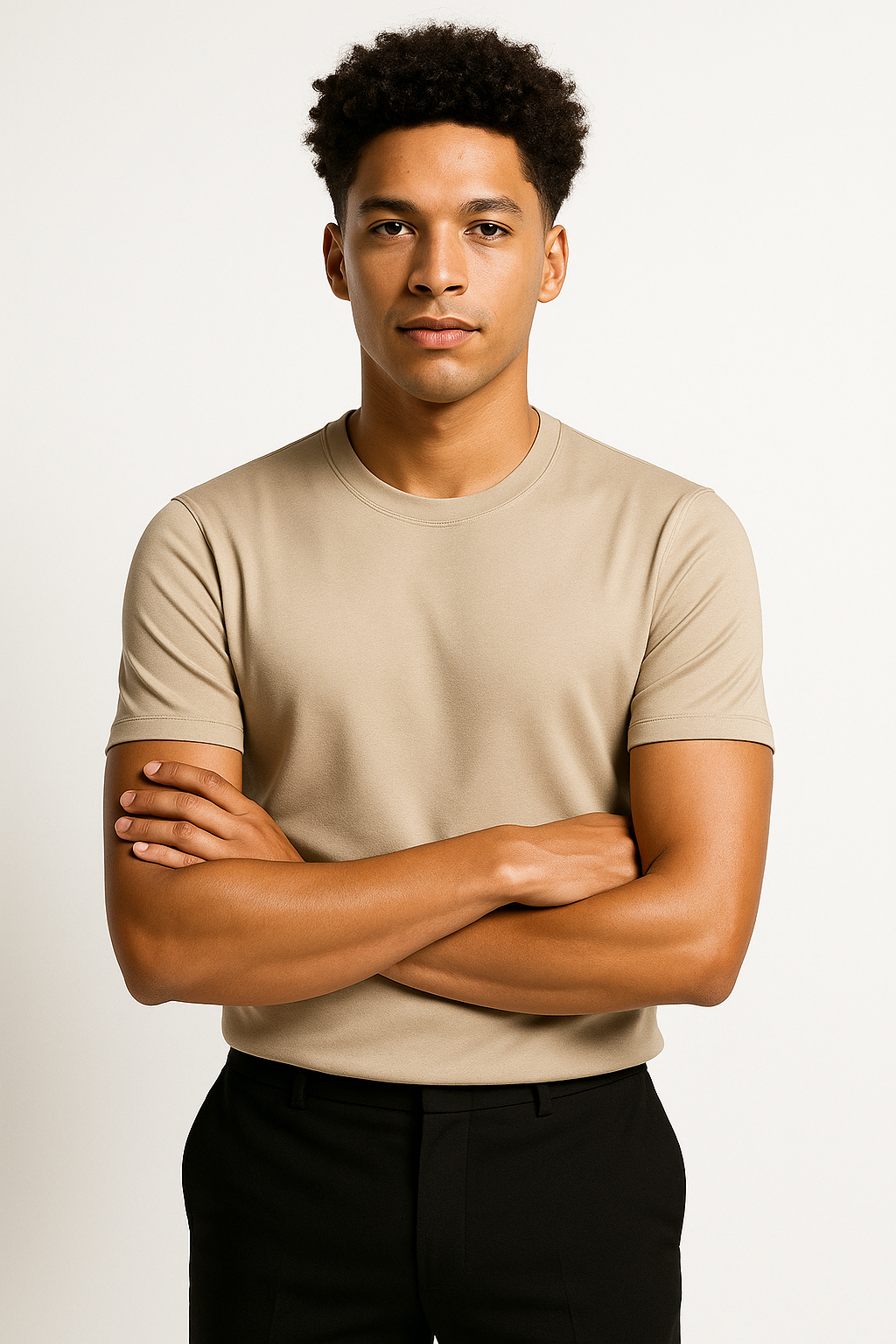 Men’s Minimalist Crewneck T-Shirt | Slim Fit