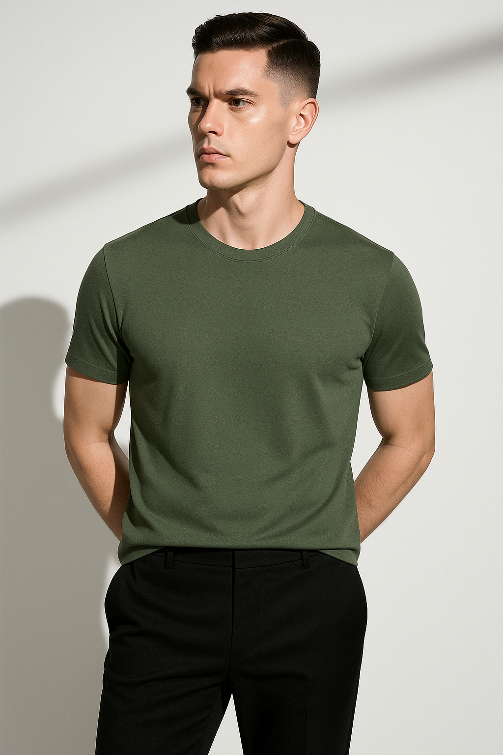 Men’s Minimalist Crewneck T-Shirt | Slim Fit