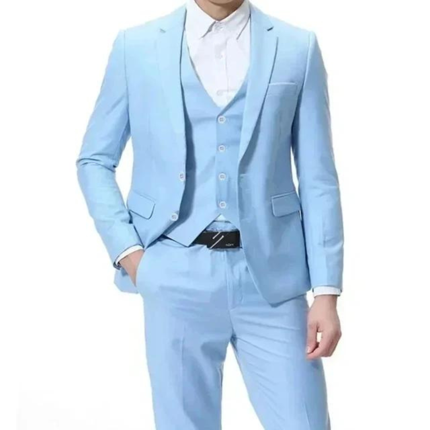 Men’s Classic Blazer and Trouser Set | Timeless Three-Piece Look