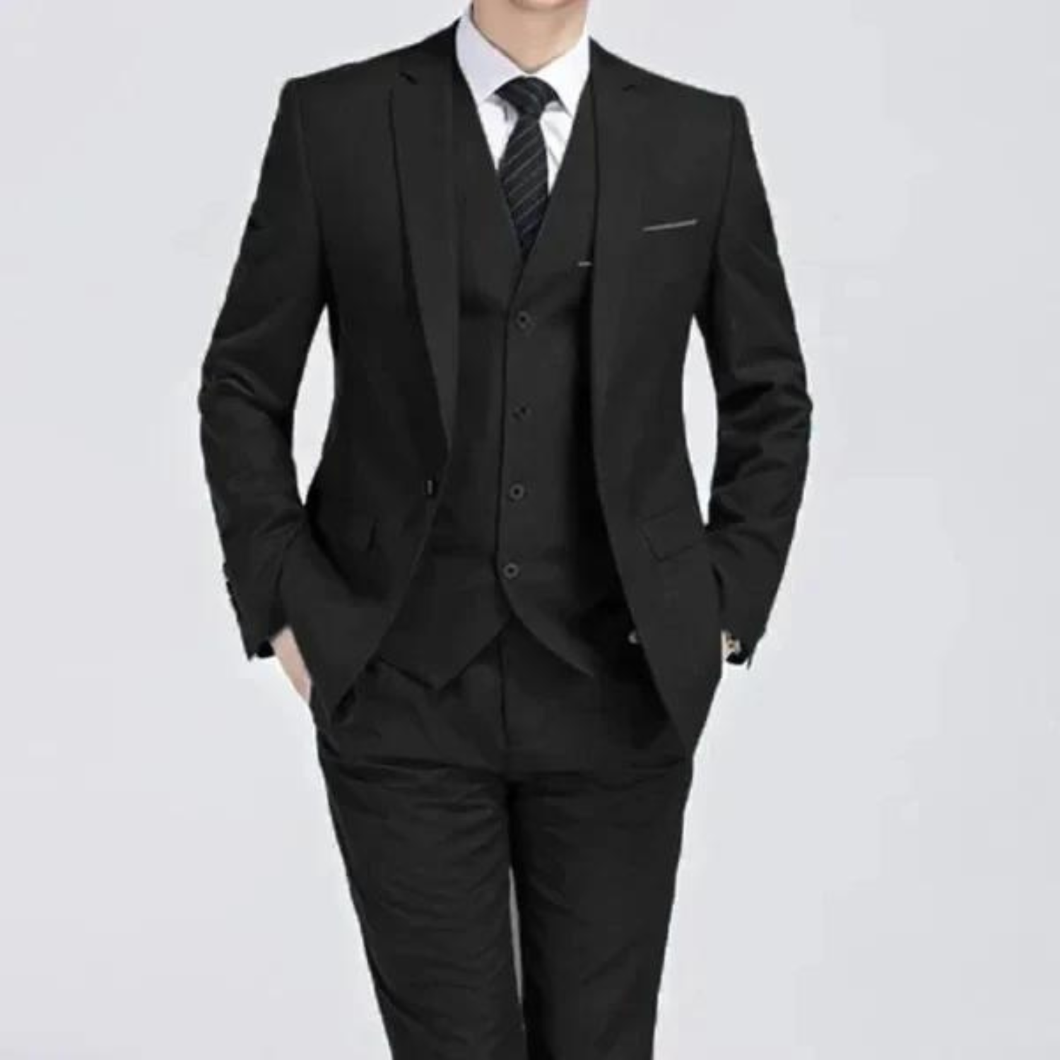 Men’s Classic Blazer and Trouser Set | Timeless Three-Piece Look