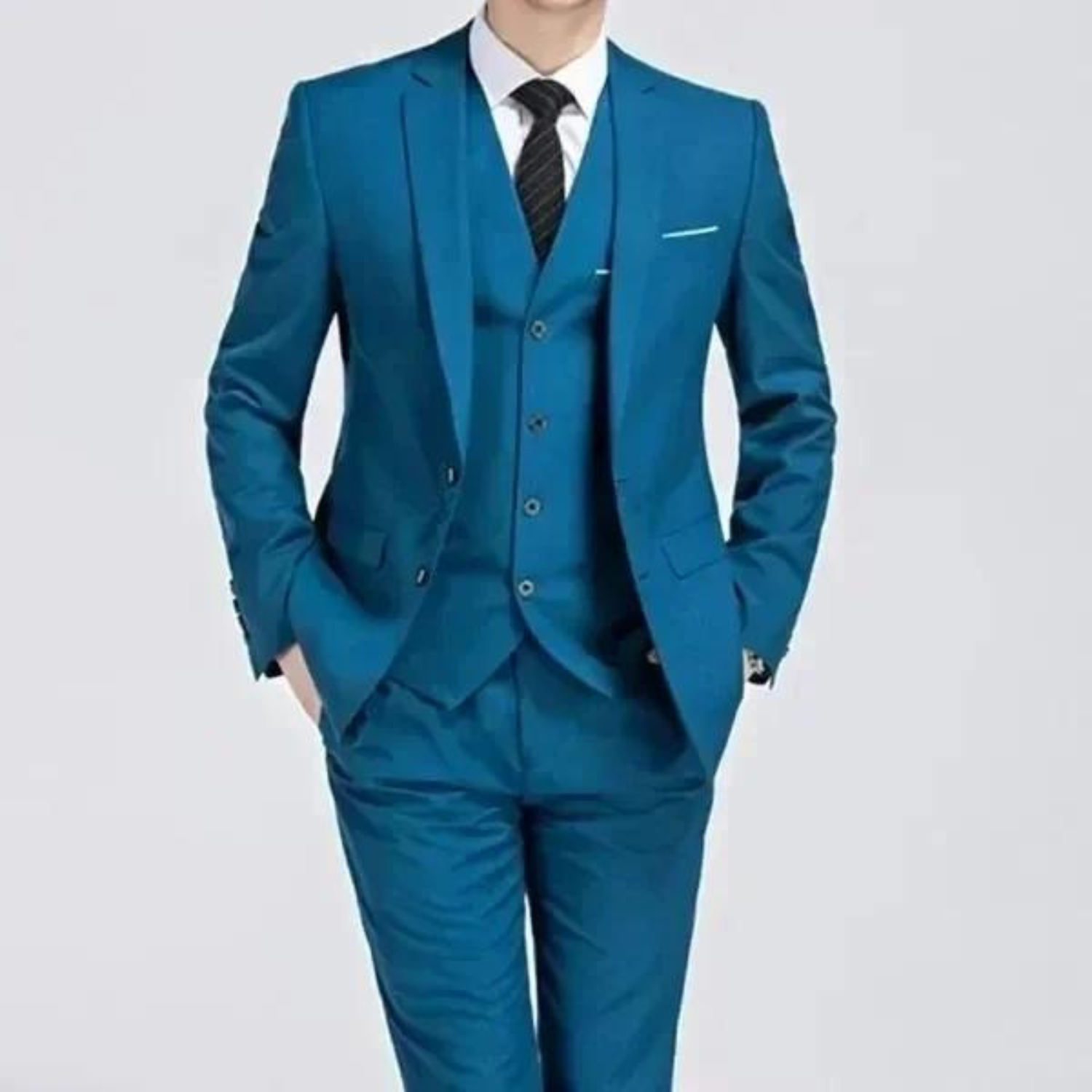 Men’s Classic Blazer and Trouser Set | Timeless Three-Piece Look