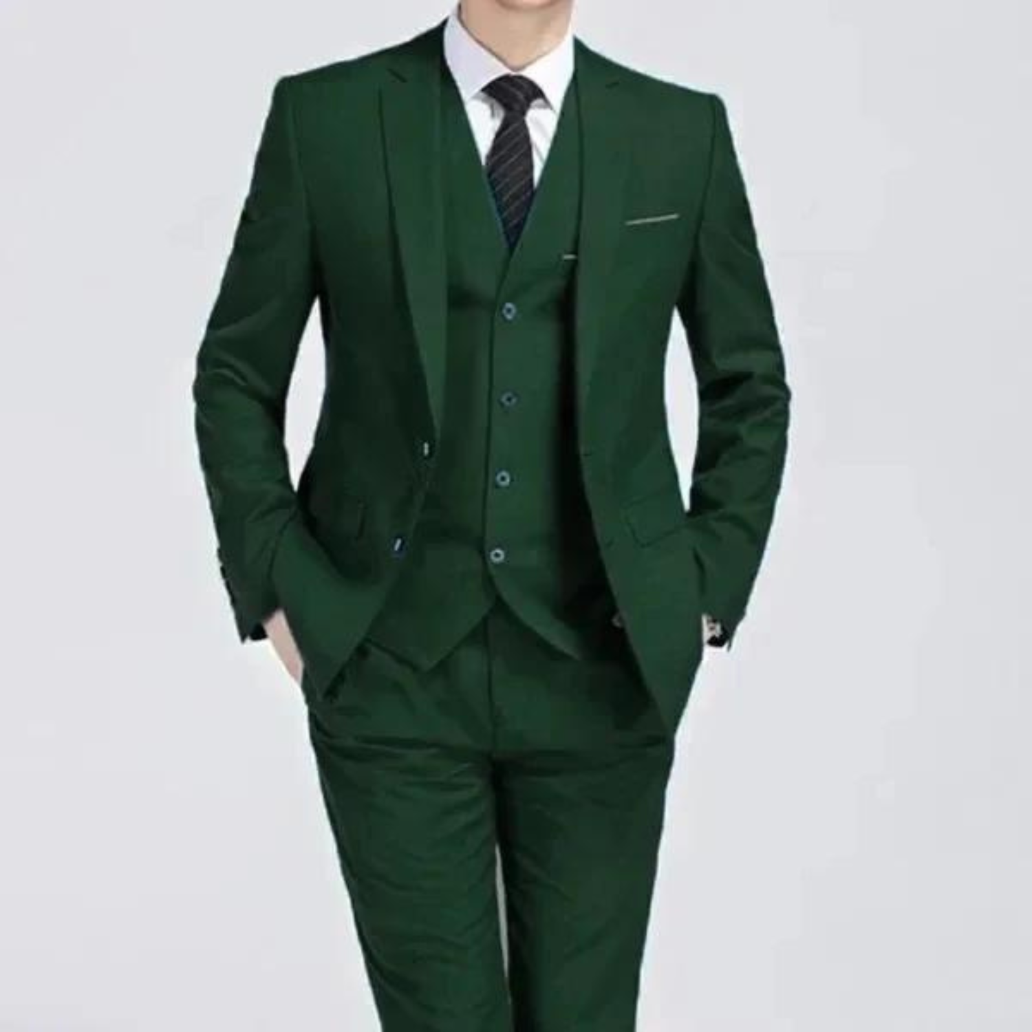 Men’s Classic Blazer and Trouser Set | Timeless Three-Piece Look
