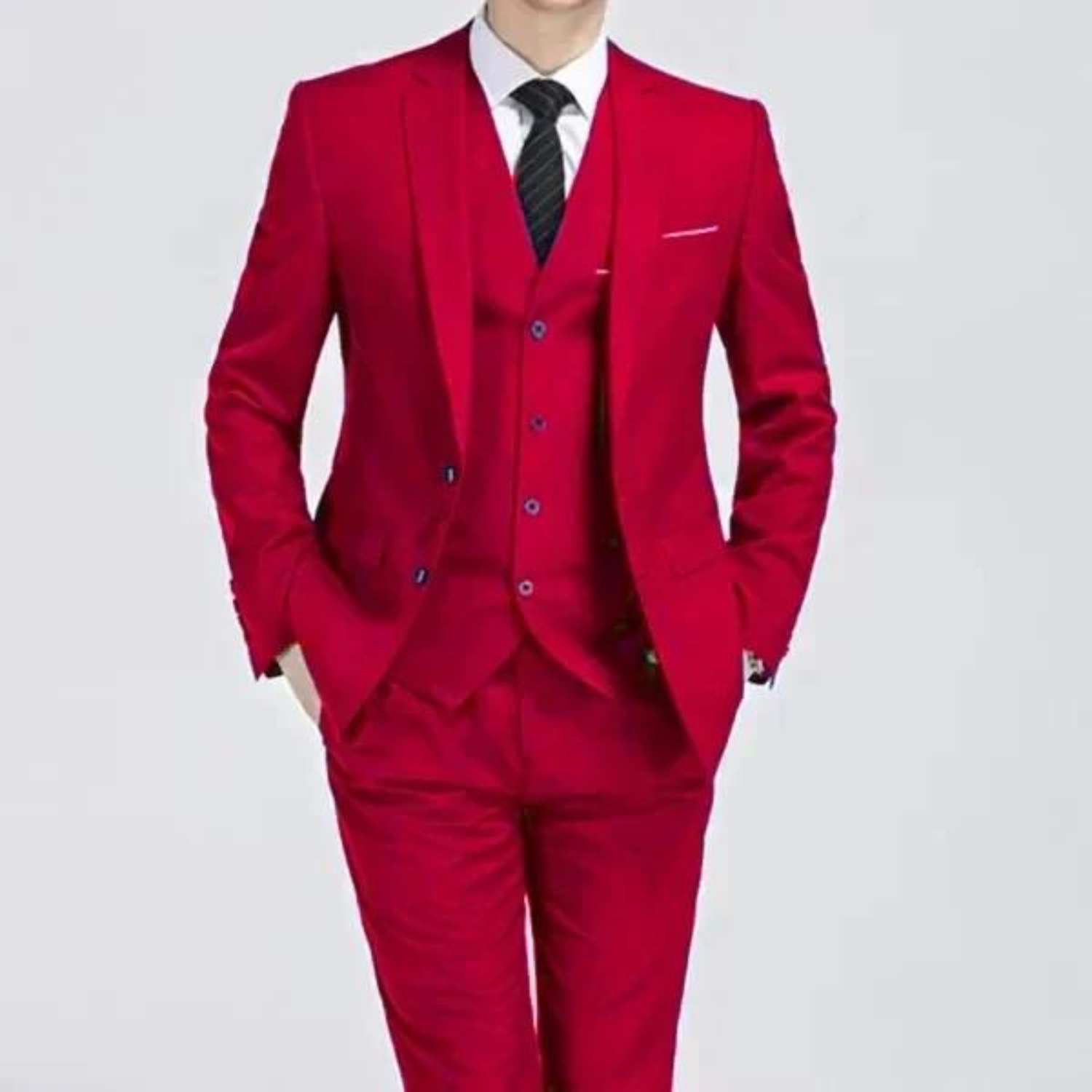 Men’s Classic Blazer and Trouser Set | Timeless Three-Piece Look