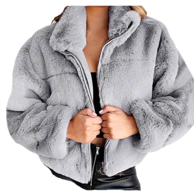 Women’s Stylish Cropped Fur Coat | Autumn Ready