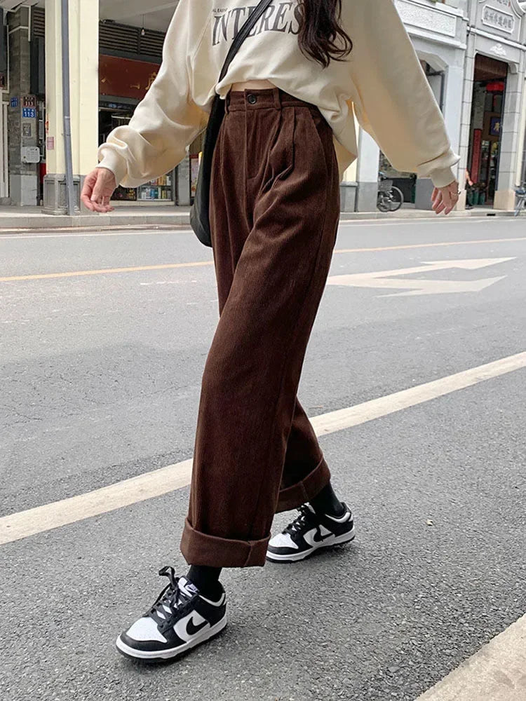 Women’s Cozy Corduroy Trousers | High Waist
