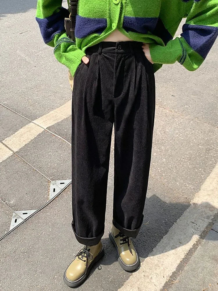 Women’s Cozy Corduroy Trousers | High Waist