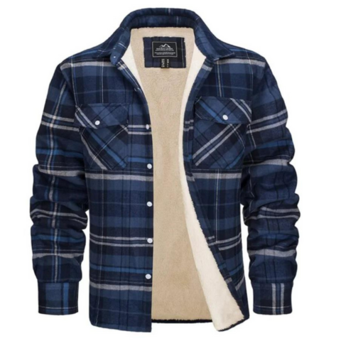 Veste à Carreaux Boutonnée | Chaleureuse et Décontractée