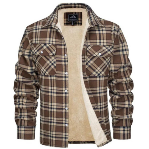 Veste à Carreaux Boutonnée | Chaleureuse et Décontractée