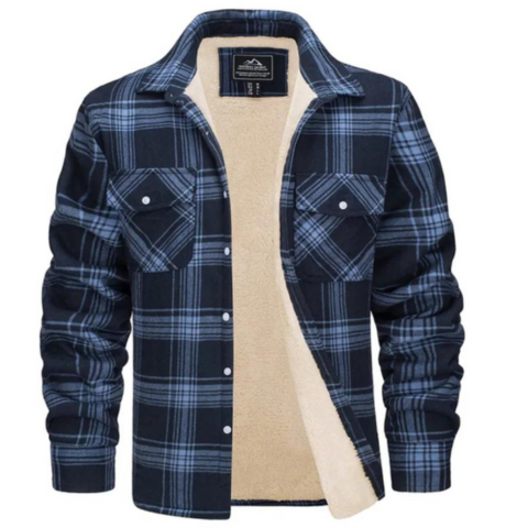 Veste à Carreaux Boutonnée | Chaleureuse et Décontractée