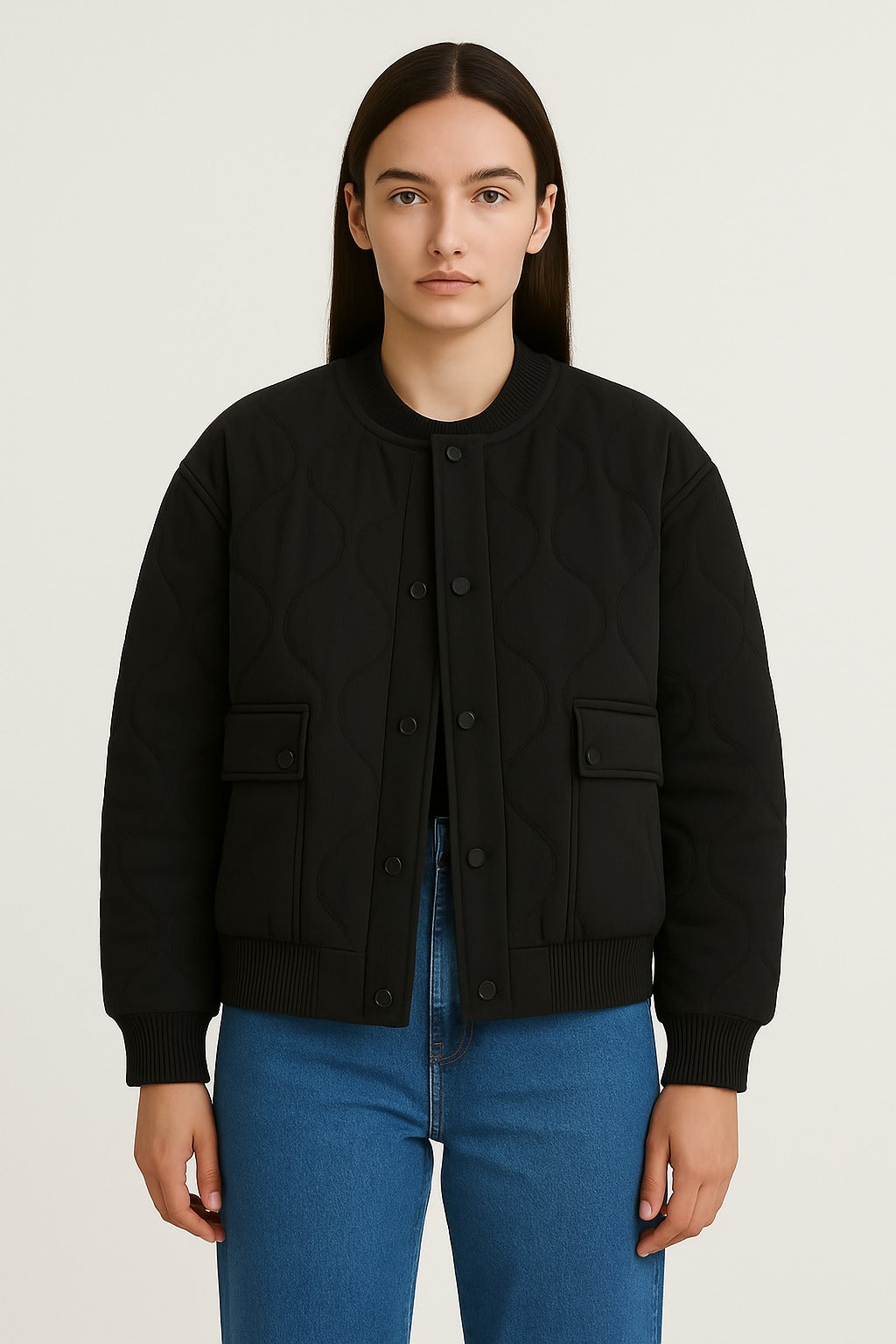Women’s Oversized Bomber Jacket | Transitional Zip Design