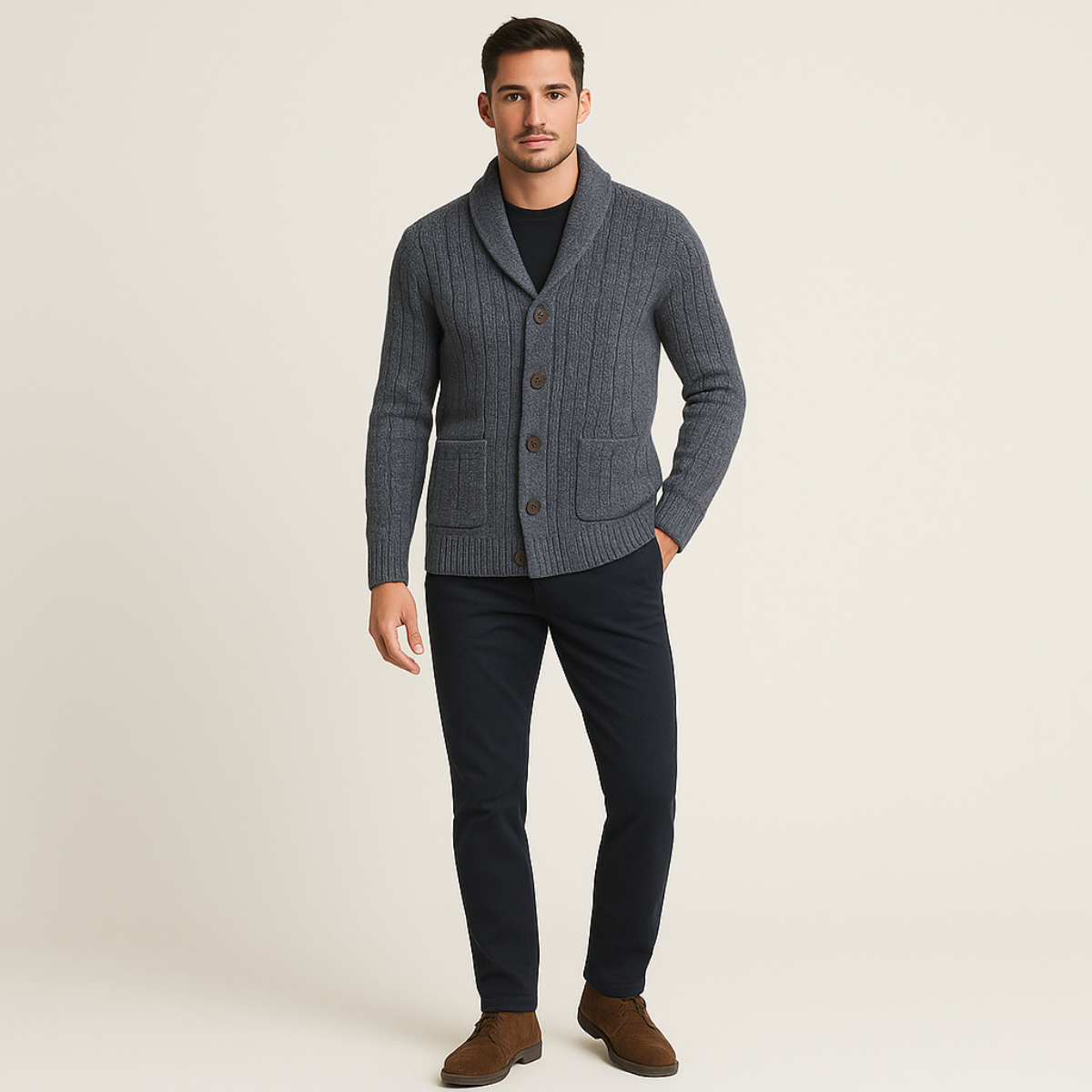 Men’s Button Cardigan | Classic Design