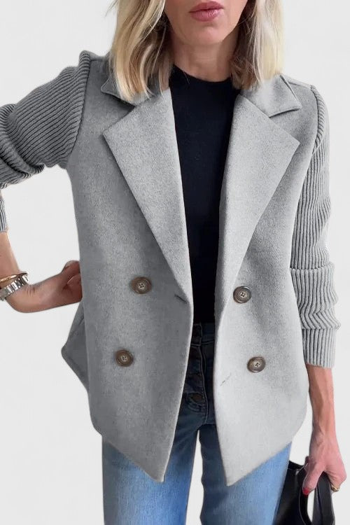 Women’s Contrast Blazer | Double-Breasted