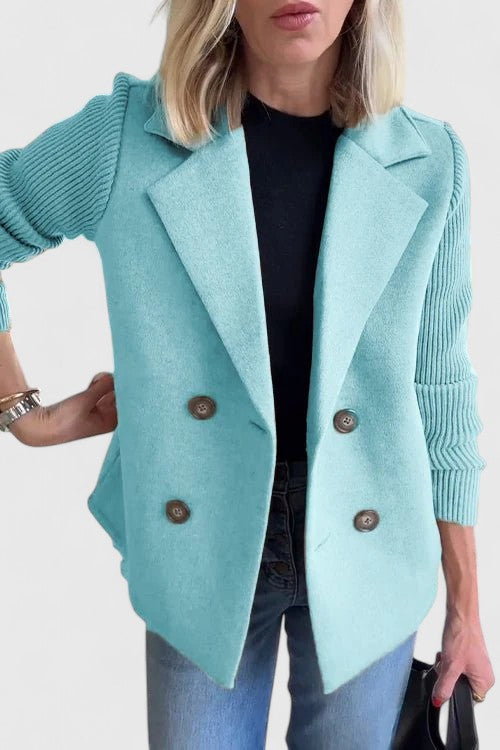 Women’s Contrast Blazer | Double-Breasted