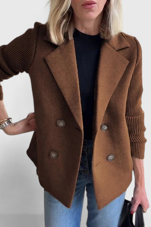 Women’s Contrast Blazer | Double-Breasted