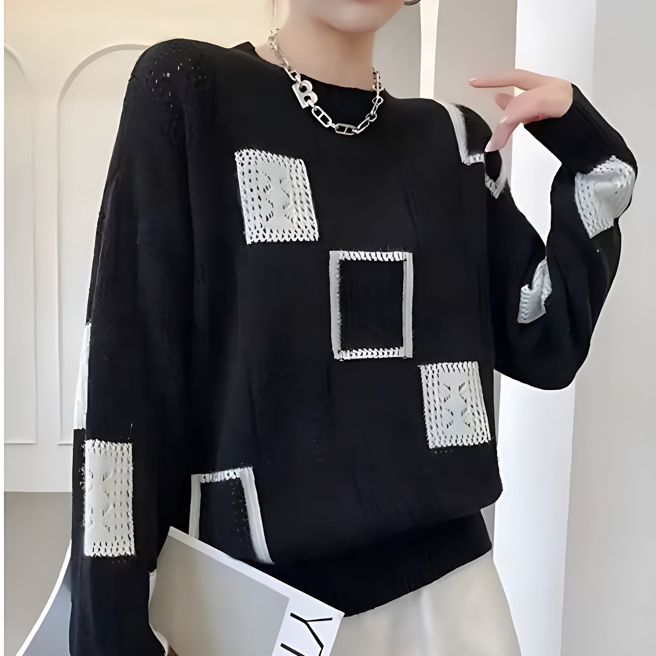 Women’s Round-Neck Knit Sweater | Relaxed Fit