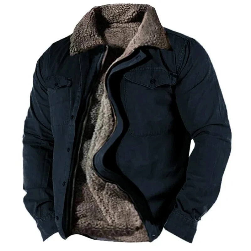 Men’s Structured Zip Jacket | Stand-Collar Style