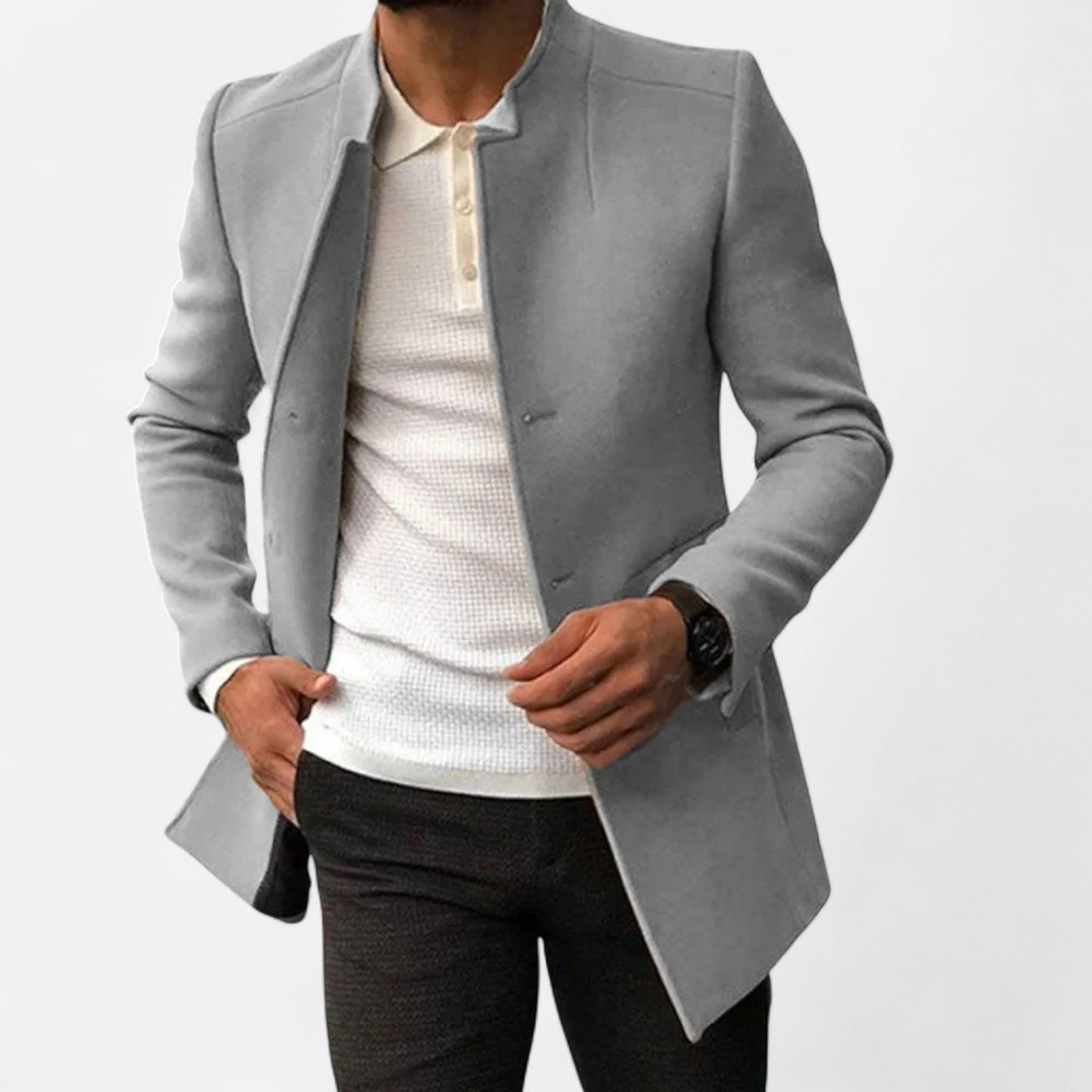 Men’s Tailored Coat | Single-Breasted Design