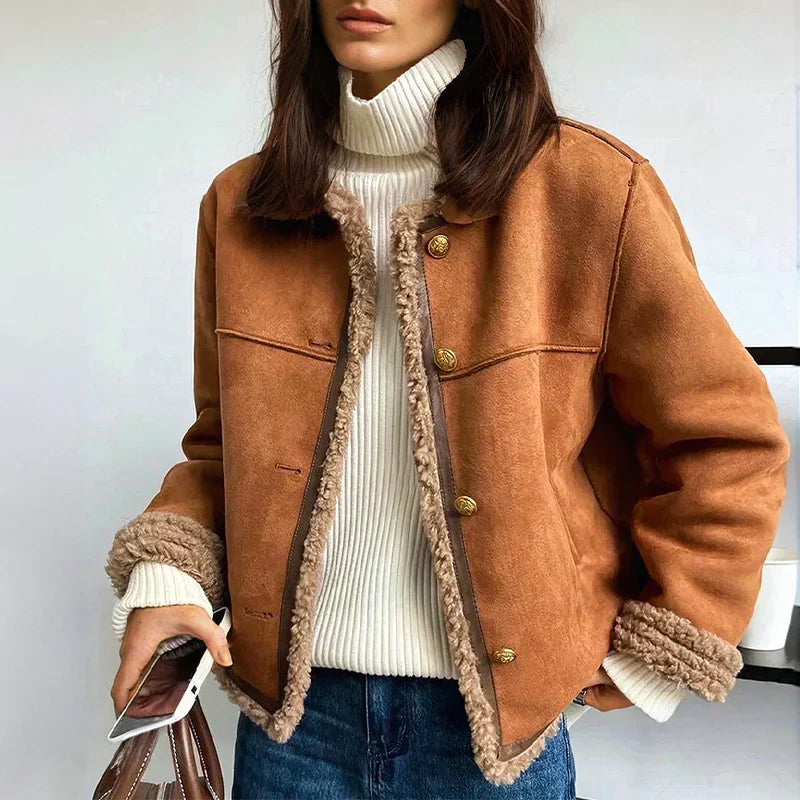 Women’s Buttoned Collar Jacket | Short