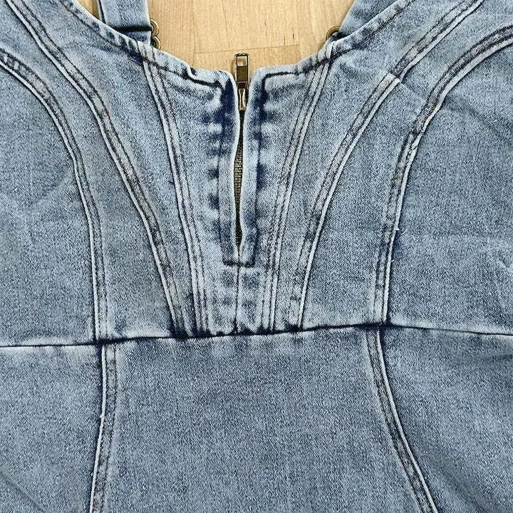 Women’s Stylish Winter Denim Dress | Midi