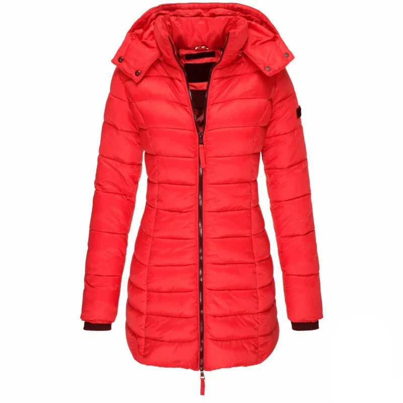 Women’s Long Down Jacket | Hooded Cut