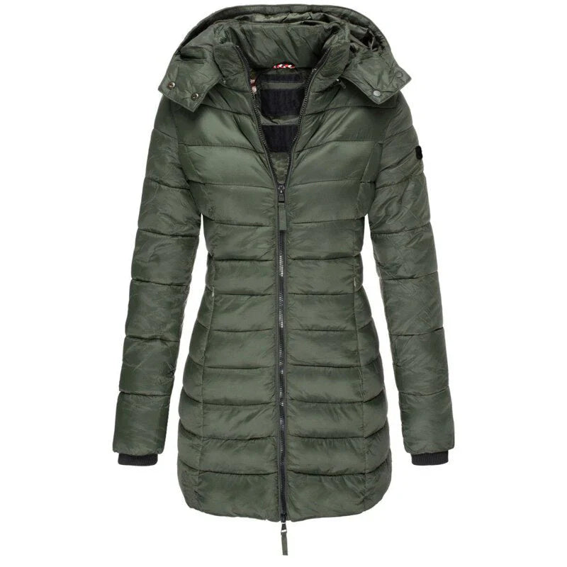 Women’s Long Down Jacket | Hooded Cut