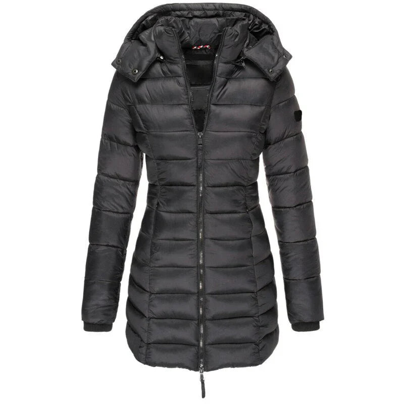Women’s Long Down Jacket | Hooded Cut