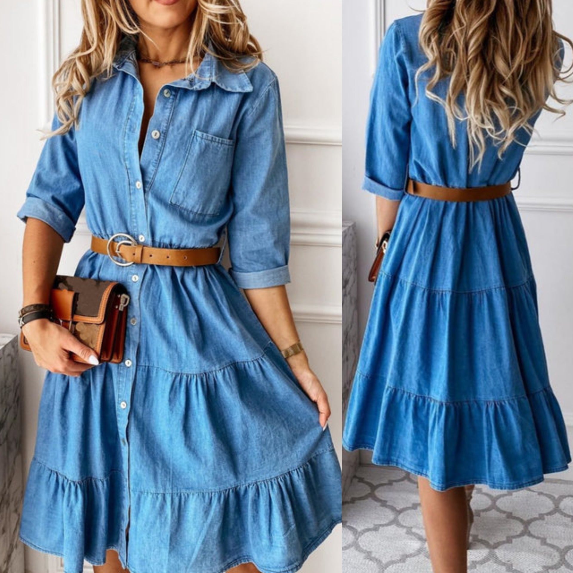 Women’s Cozy Denim Dress | Flounce
