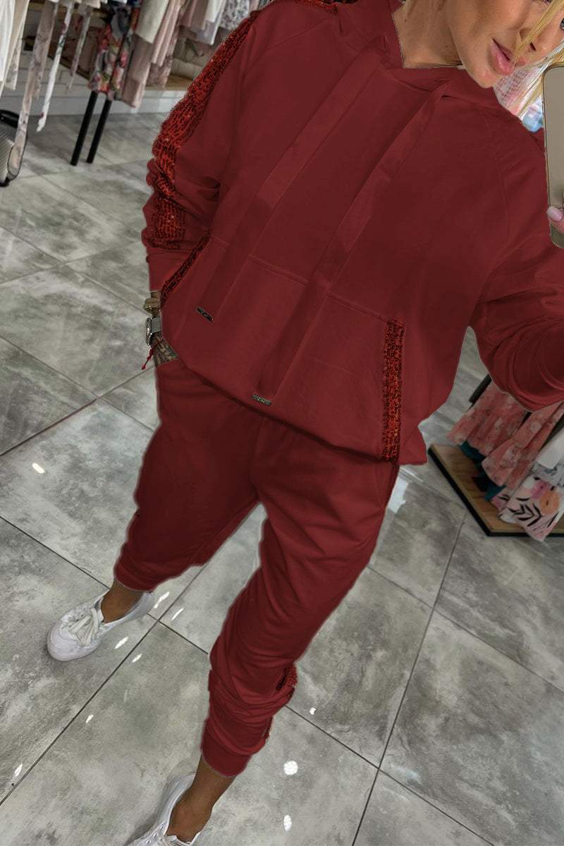 Women’s Casual Two-Piece Set | Sparkle Details