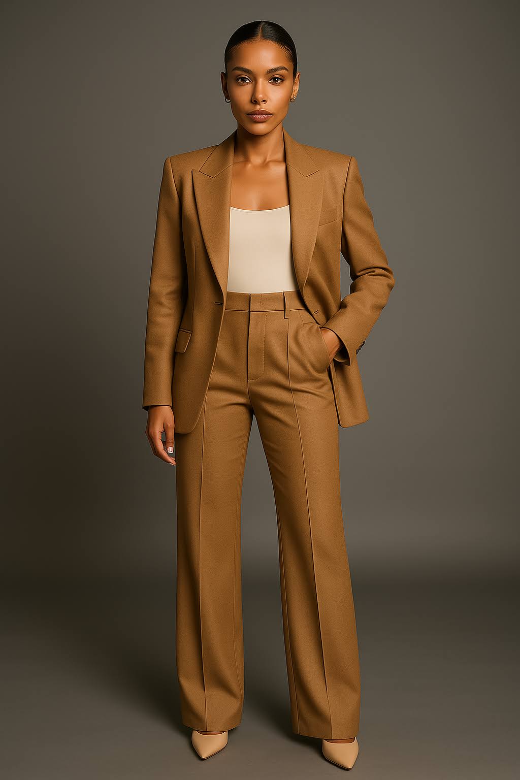 Women’s Stylish Winter Blazer and Pants Set | Chic