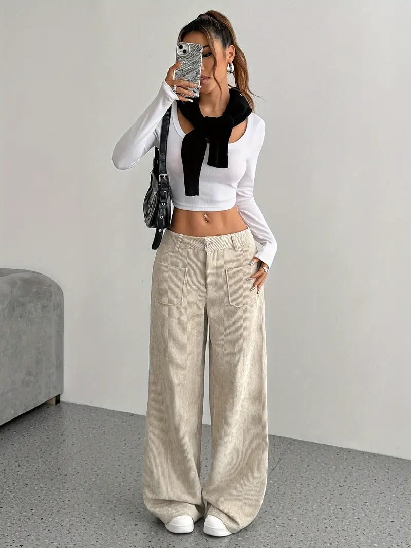 Women’s Corduroy Trousers | Wide Leg Winter