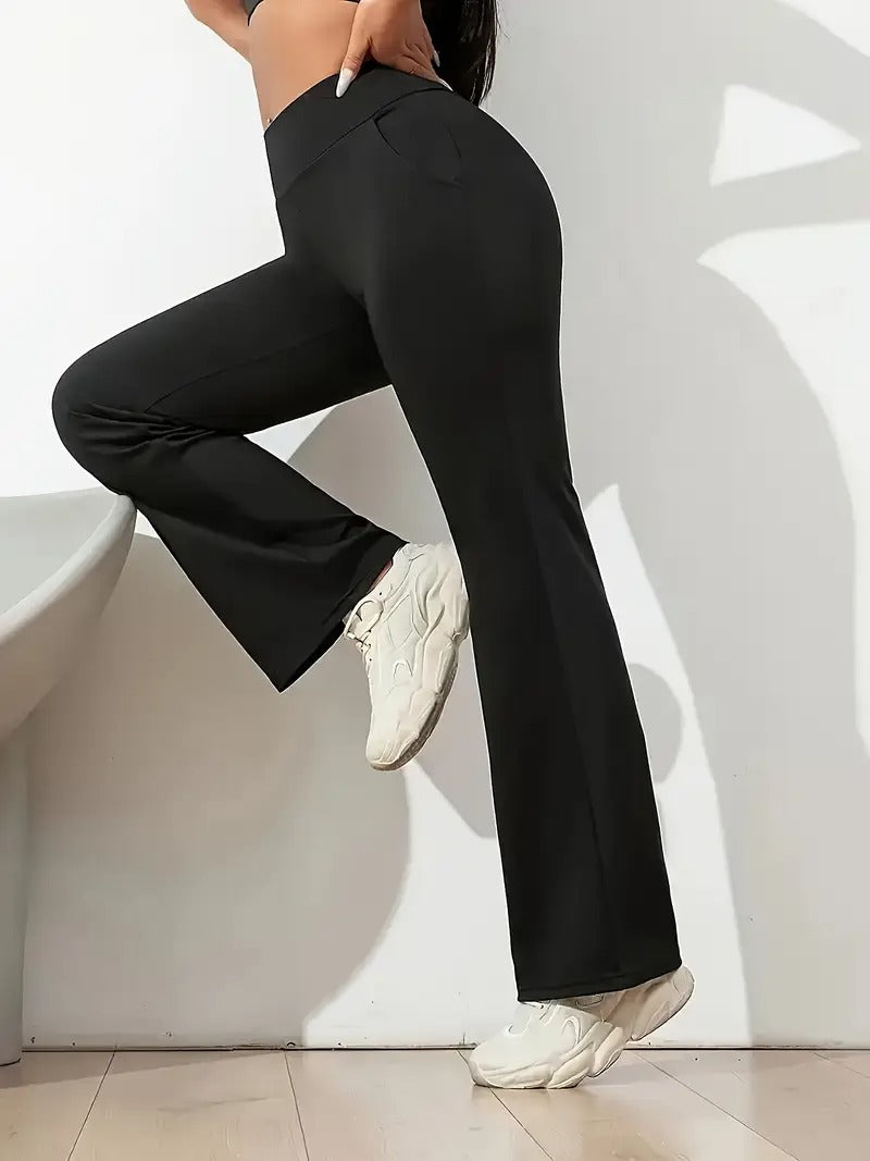 Ladies Black Trousers | Modern Straight Cut