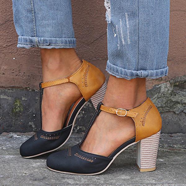 Women’s Strap Heel Shoes | Block Heel
