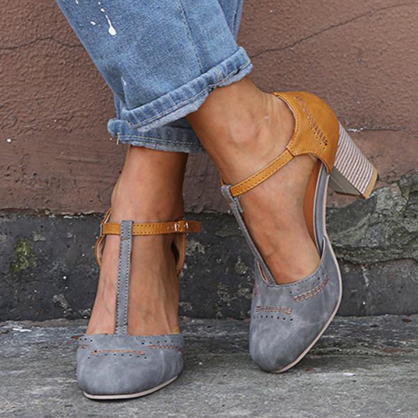 Women’s Strap Heel Shoes | Block Heel