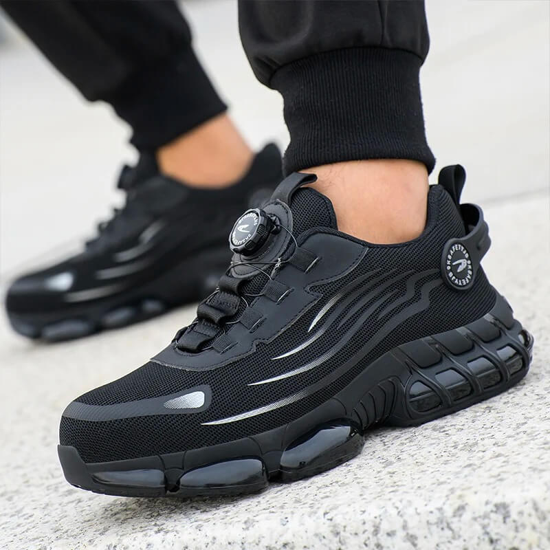 Men's Work Sneakers | Button Closure