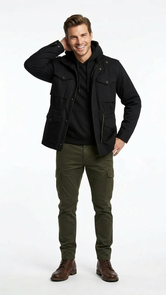 Men’s Classic Military Field Jacket | Timeless Design