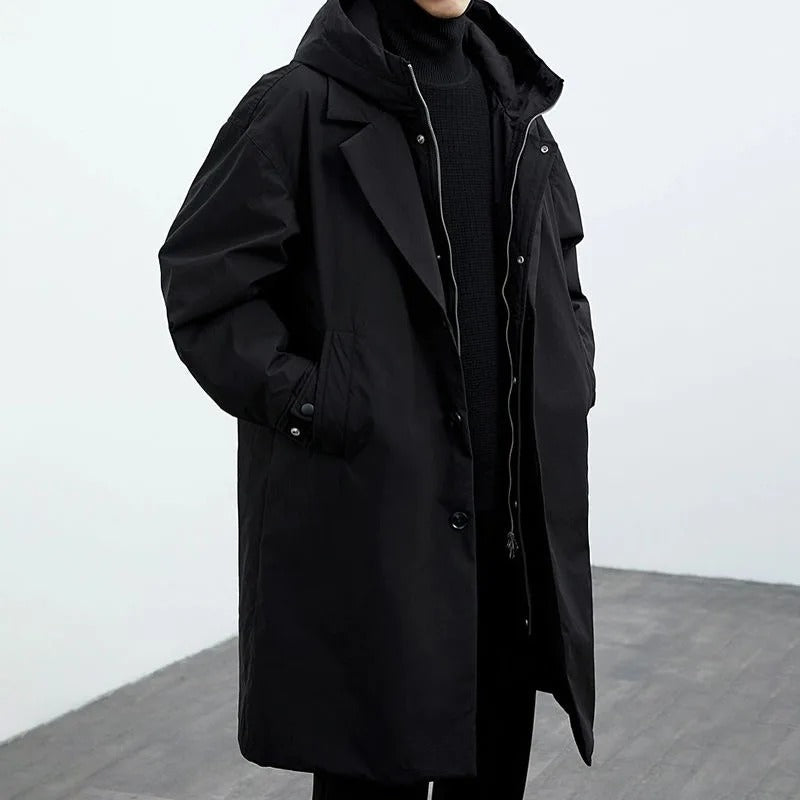 Men’s Winter Long Mens Coats | Hooded