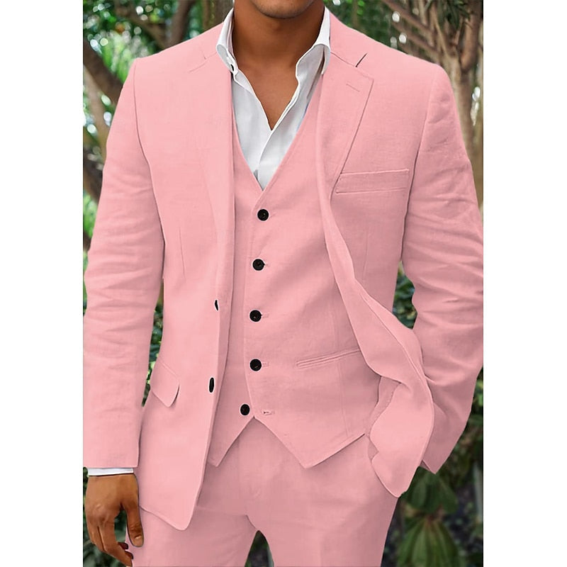 Men’s Stylish Winter Three-Piece Suit | Classic Blazer, Waistcoat, and Trousers