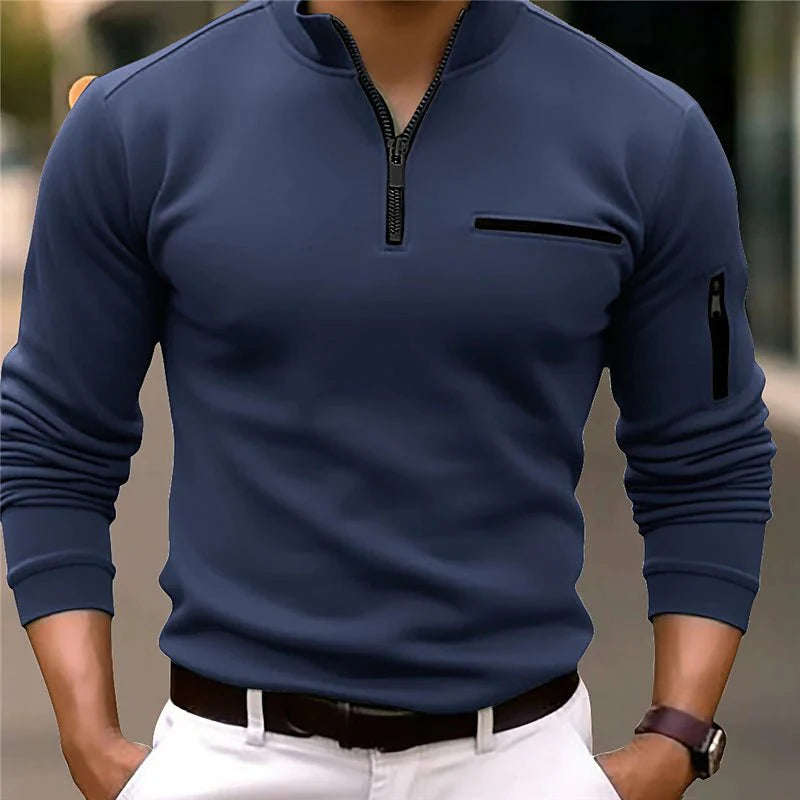 Men's Stylish Quarter-Zip Sweater | Winter Ready