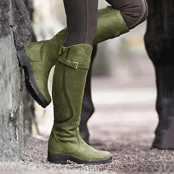 Women’s Stylish Knee-High Boots | Buckle Strap