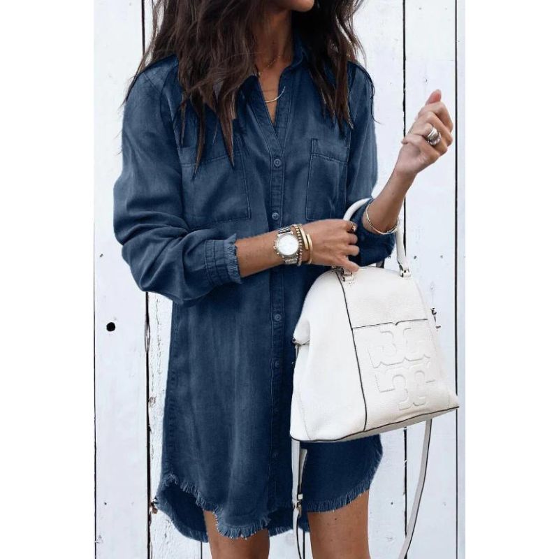 Women’s Cozy Denim Dress | Midi