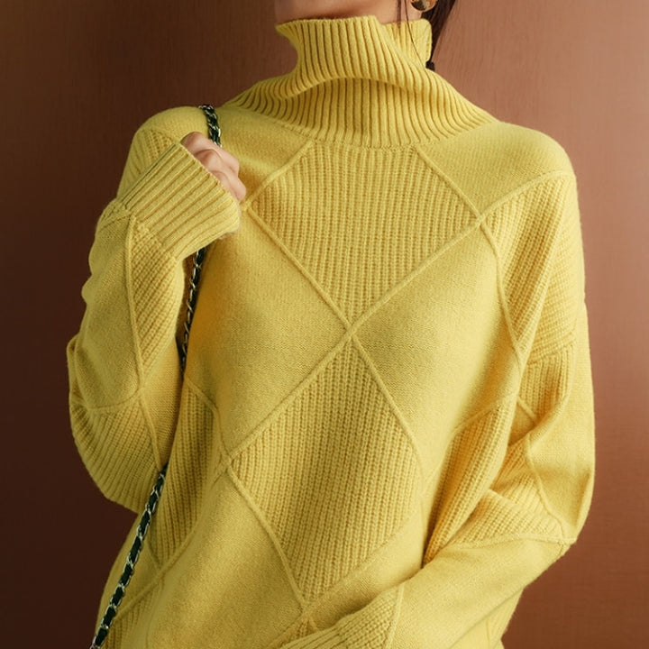 Women’s Roll Knitted Jumper | Stylish Accent