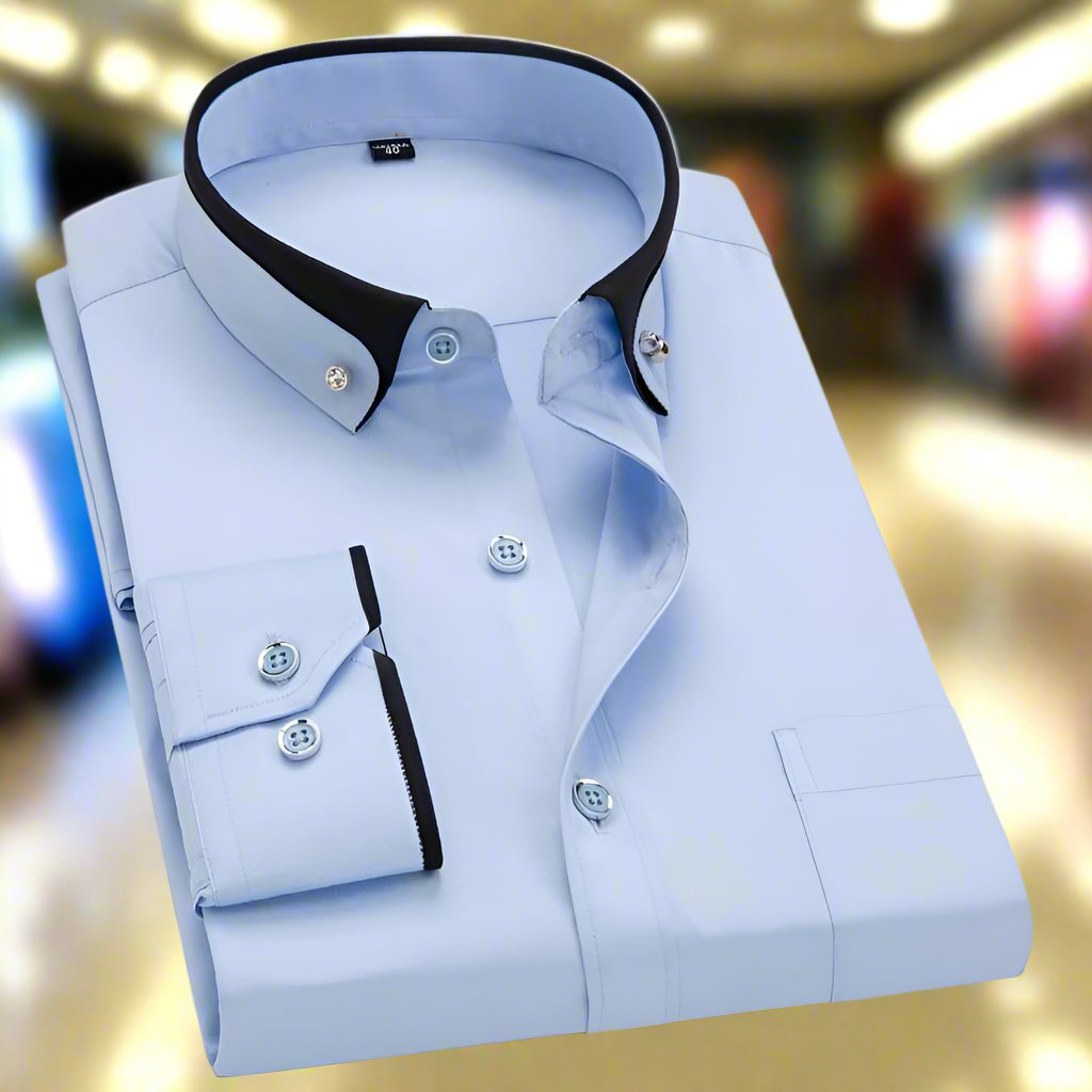 Men’s Long-Sleeve Collared Shirt