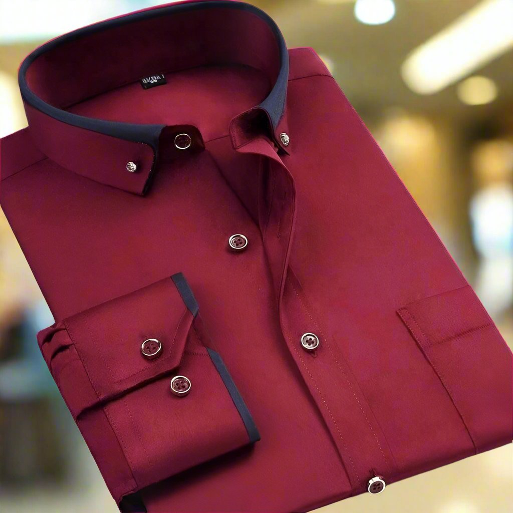 Men’s Long-Sleeve Collared Shirt