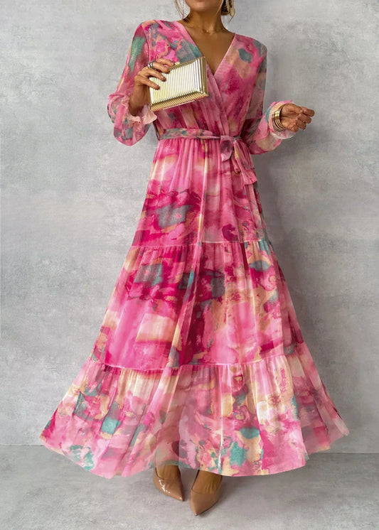 Women’s Floral Wrap Dress | Maxi