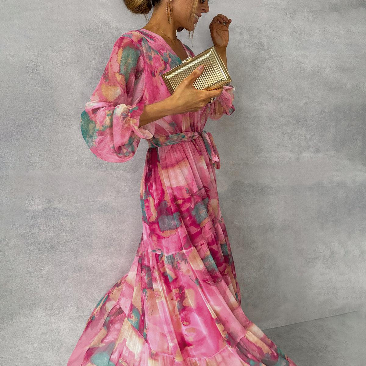 Women’s Floral Wrap Dress | Maxi